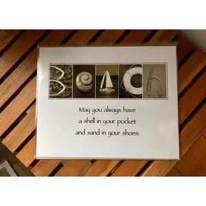 8x10 BEACH Alphabet Art Photograph and Card